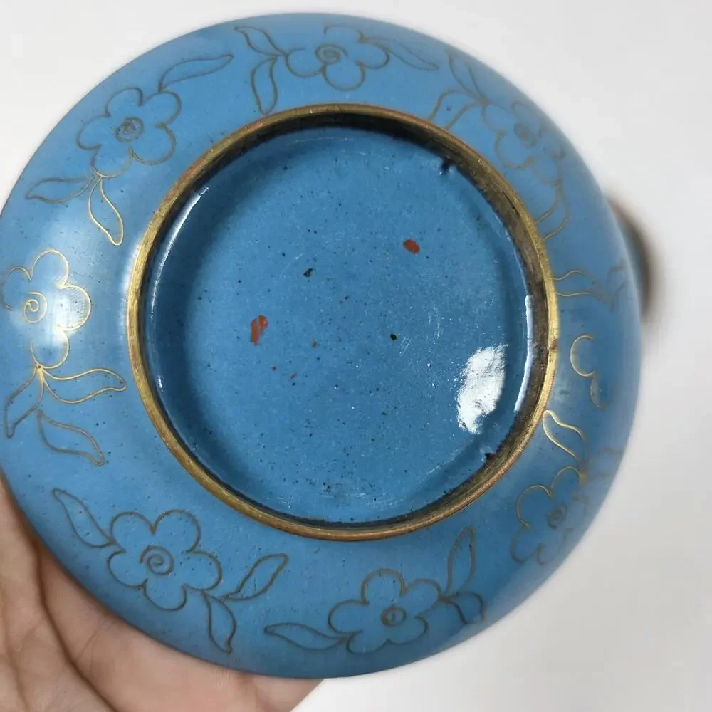 2 Vintage Chinese Cloisonne Floral 3